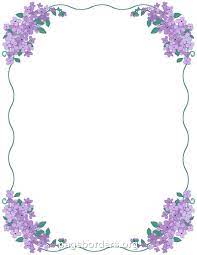 Lilac Border Clip Art Page Border And Vector Graphics Flower Border Lilac Flowers Page Borders