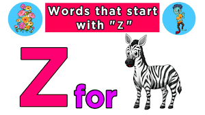 What kind of bird starts with the letter z? Words That Start With Letter Z Words Begin With Z Kids Learning Videos Youtube