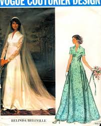 70s Vogue Couturier Pattern 1156 Beautiful Wedding Gown Bridal Dress Veil Cap Belinda Beautiful Wedding Gowns Empire Wedding Dress Celebrity Wedding Dresses