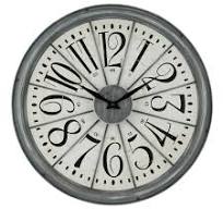 La Crosse Clock 20" Antique Gray Contemporary Quartz Analog Wall Clock,  404-3950
