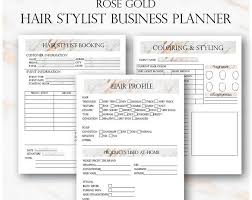 Pink Hair Stylist Printable Business Forms Hair Stylist Etsy Gold Hair Hair Stylist Rose Gold Hair