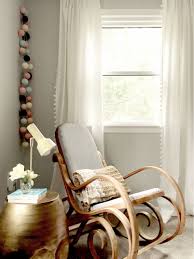 Gender Neutral Baby Nursery Benjamin Moore Moonshine Vintage Bentwood Rocking Baby B In 2020 Rocking Chair Nursery Rocking Chair Makeover Bentwood Rocking Chair