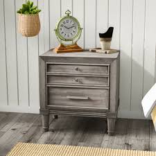 Crafted from manufactured wood w/ laminate. Ovellette 3 Drawer Nightstand