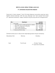 Contoh surat undangan pengajian terbaru. Berita Acara Serah Terima Uang Kas