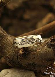 Braided Wedding Bands Sterling Silver Wedding Rings Couple Etsy Sterling Silver Wedding Rings Braided Wedding Band Silver Wedding Rings