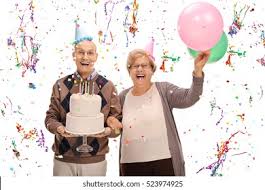 Inspired by white elephant holiday parties, this idea ensures everyone on the team gets a birthday. Overjoyed Seniors Celebrating Birthday Cake Balloons Stock Photo Edit Now 523974925