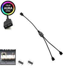 Computer Lighting 5v 3 Pin Rgb Splitter Cable 1 To 2 Way Split 30cm Moddiy Com