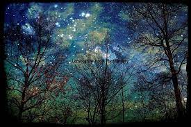 12 X 18 Celestial Mystical Forest Stars Night By Lemongrassart Mystical Forest Fantasy Forest Stars At Night