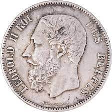 1110614] Coin, Belgium, Leopold II, 5 Francs, 5 Frank, 1870, Brussels,  EF(40-4 | eBay