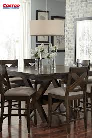 Felicia 9 Piece Counter Height Dining Set Modern Rustic Dining Table Dining Room Sets Round Dining Table
