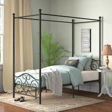 Noah group megatron metal bed frame assembly and review (queen size). Fleur De Lis Living Sommerville Canopy Bed Reviews Wayfair