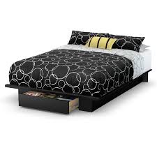 Save $ 45.54 (10 %) limit 3 per order. Queen Size Modern Platform Bed Frame With Storage Drawer In Black Fastfurnishings Com