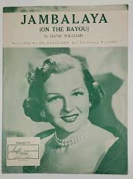 1952 Jambalaya (On the Bayou) by Hank Williams sang by Jo Stafford Sheet  Music