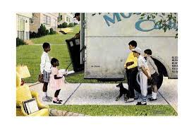 New Neighbors Or New Kids In The Neighborhood Moving In Giclee Print Norman Rockwell Art Com In 2020 New Neighbors Norman Rockwell The Neighbourhood