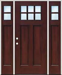 Mouse over image to zoom. Craftsman 6 Lite Pre Finished Mahogany Fiberglass Prehung Door Unit With Sidelites Door Clearance Center