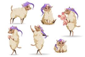 Available on many fine products at Free Vector Cute Sheep Characters Set