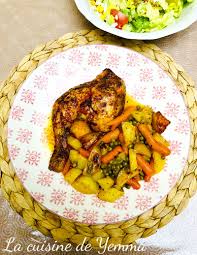 Poulet Petits Pois Carottes Au Four La Cuisine De Yemma Recette Poulet Petits Pois Carottes Petit Pois