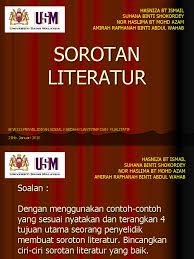 Contoh sorotan literatur yang baik. Sorotan Literatur