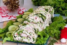 лаваш с крабовыми палочками и плавленым сыром и яйцом Lavash S Ogurcom Krabovymi Palochkami I Yajcom Krabovye Palochki Nacionalnaya Eda I Idei Dlya Blyud