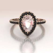 You'll receive email and feed alerts when new items arrive. Rose Gold Pear Morganite Engagement Ring With Black Diamonds Antoanetta