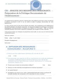 Cdi Analyse Des Besoins Des Enseignants Preparation De La Politique Documentaire De L Etablissement Cdi A Enquete De Satisfaction Analyse Questionnaire