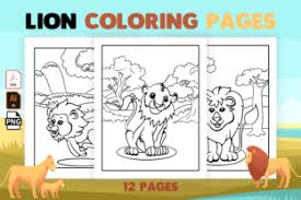 Prepare your pens and pencils! Lion Coloring Pages For Kids Graphic By Cute Coloring Creative Fabrica