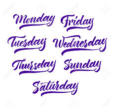 In this calligraphy for beginners tutorial, i'm going to show you how to ge. Set Of Week Days Lettering Hand Drawn Calligraphy Brush Pen Royalty Free Cliparts Vectors And Stock Illustration Image 92774957