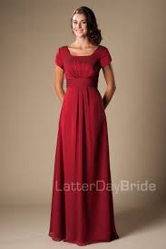 Connor Modest Bridesmaid Dresses Simple Long Dress Red Bridesmaid Dresses