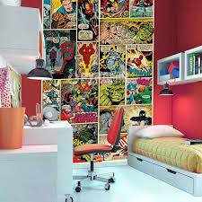 Marvel Comics And Avengers Wallpaper Wall Murals Decor Bedroom Marvel Room Marvel Bedroom Comic Room