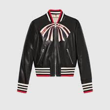 Shop The Leather Bomber Jacket With Gucci Bow By Gucci Crafted In Smooth Leather This Bomber Jacket Is Jackets Men Fashion Gucci Jacket Leather Bomber Jacket