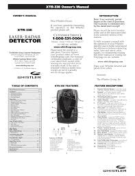 Posted by whistler radar detector reviews at 12:09 pm. Whistler Xtr 558 Xtr 338 Owner S Manual Manualzz
