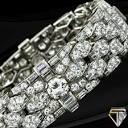 دستبند طلای سفید تمام جواهر با نگین الماس تراش برلیان مدل: bdw1004