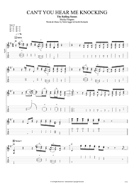 Can T You Hear Me Knocking By The Rolling Stones Full Score Guitar Pro Tab Mysongbook Com