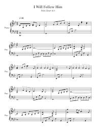 I Will Follow Him From Sister Act Sheet Music Sister Act Free Sheet Music