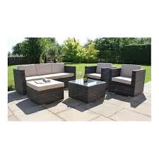 Find maze rattan oxford corner garden sofa set with rising table ice bucket at homebase visit your local for the. Maze Rattan Georgia 3 Seater Sofa Set In Pu Rattan