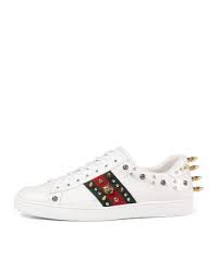 Gucci New Ace Studded Leather Low Top Sneaker Studded Sneakers Sneakers Men Fashion White Sneakers Men