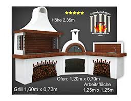 Steingrill Garten Mit Backofen Waschbecken Amazon De Garten Steingrill Grillkamin Backofen