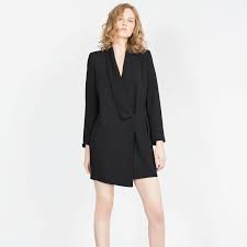 Zara Shawl Collar Tuxedo Dress Kurti Neck Designs Dress With Shawl Dresses