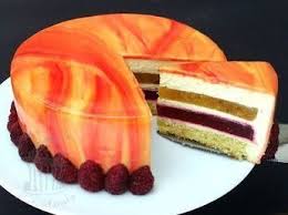Mirror Glaze Melba Torte Mit Fruchtspiegel Kuchen Und Torten Leckere Torten Pfirsich Melba