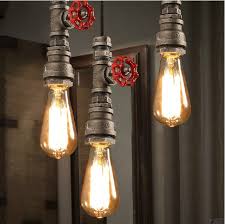 Retro Industrial Black Pipe Pendant Light Wrought Iron Hanging Lamp Shade Steampunk Faucet Plumbing Lighting Fixtures Light Fixtures Hanging Lamp Shaderetro Industrial Aliexpress