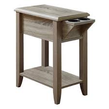 Accent Table 24 H With A Glass Holder Side Tables Accent Tables End Tables Wood Finish Taupe In 2020 Contemporary Accent Tables Wood Accent Table Accent Table