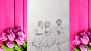 Did you scroll all this way to get facts about best friend tekening? Bff Drawing Tutorial How To Draw Three Best Friend Hugging Together For Beginners Youtube