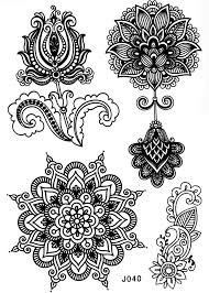 Aponi Black Henna Mandala Temporary Tattoo Aztec Tattoo Henna Mandala Henna Art