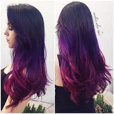 How To Dip Dye Your Hair At Home With Three Different Styles Purple Hair Color Ombre Hair Styles Purple Ombre Hair
