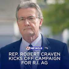 State Rep. Robert Craven, a veteran of the General Assembly and a former  state prosecutor, announced he will enter the Democratic primary to succeed  term-limited Attorney General Peter Neronha. Details:  https://www.wpri.com/news/elections/rep-craven ...