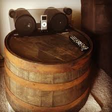 Felisha On Instagram Homemade Whiskey Barrel End Table 23 Whiskey Barrel End Tables Homemade Whiskey