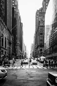 Black And White Building Hd Grayscale Photo Of People Crossing The Road New York City City Black And White Pictures