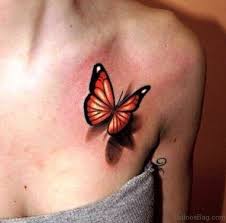 The subtle blue highlights are an attractive addition of complimentary color that shows this artist knows what he is doing. 55 Delightful Butterfly Tattoos On Shoulder