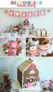 Gingerbread House Party Ideas Supplies Idea Decorations Christmas Gingerbread Party Christmas Party Themes Gingerbread House Parties