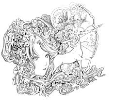Click any coloring page to see a larger version and download it. Art Therapy Coloring Page Astrology Sagittarius 4